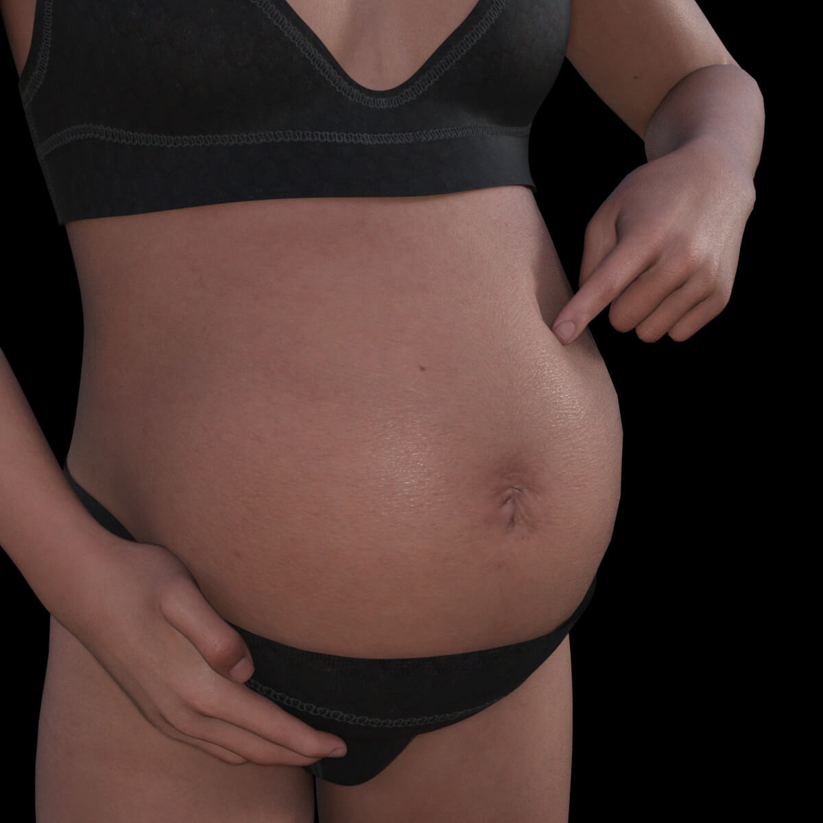 Set of 12 Pregnancy Detail Morphs Add On Daz Content