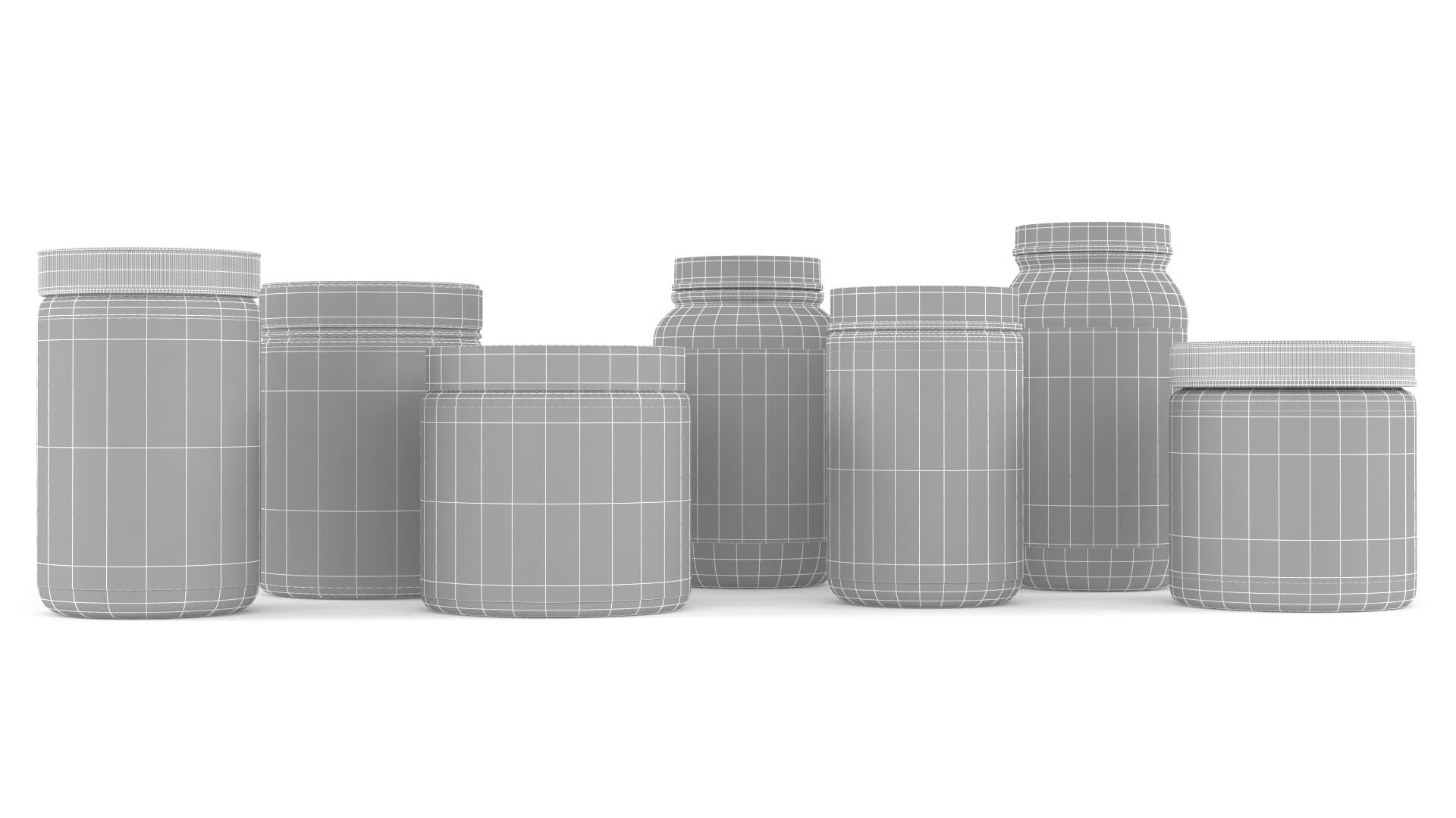 Protein Powder Collection 3D Model