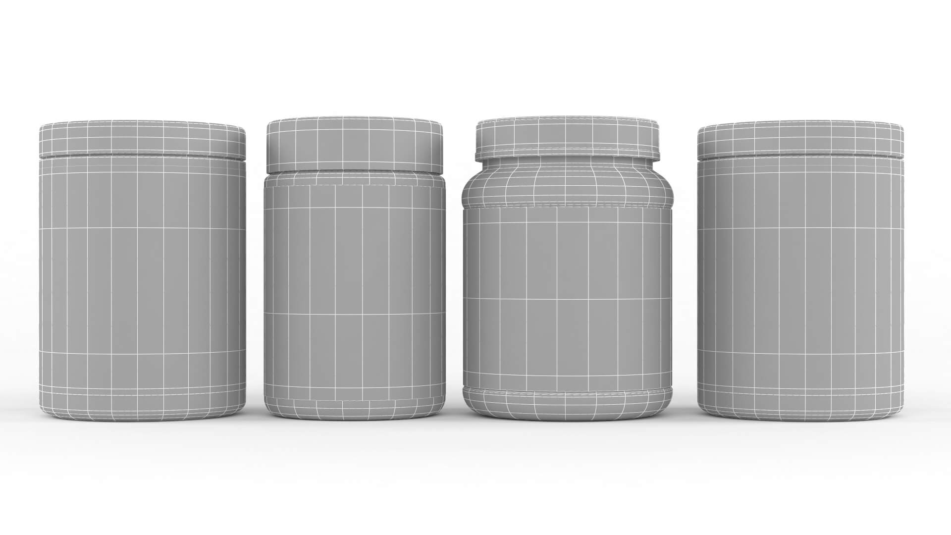 Protein Powder Collection 3D Model