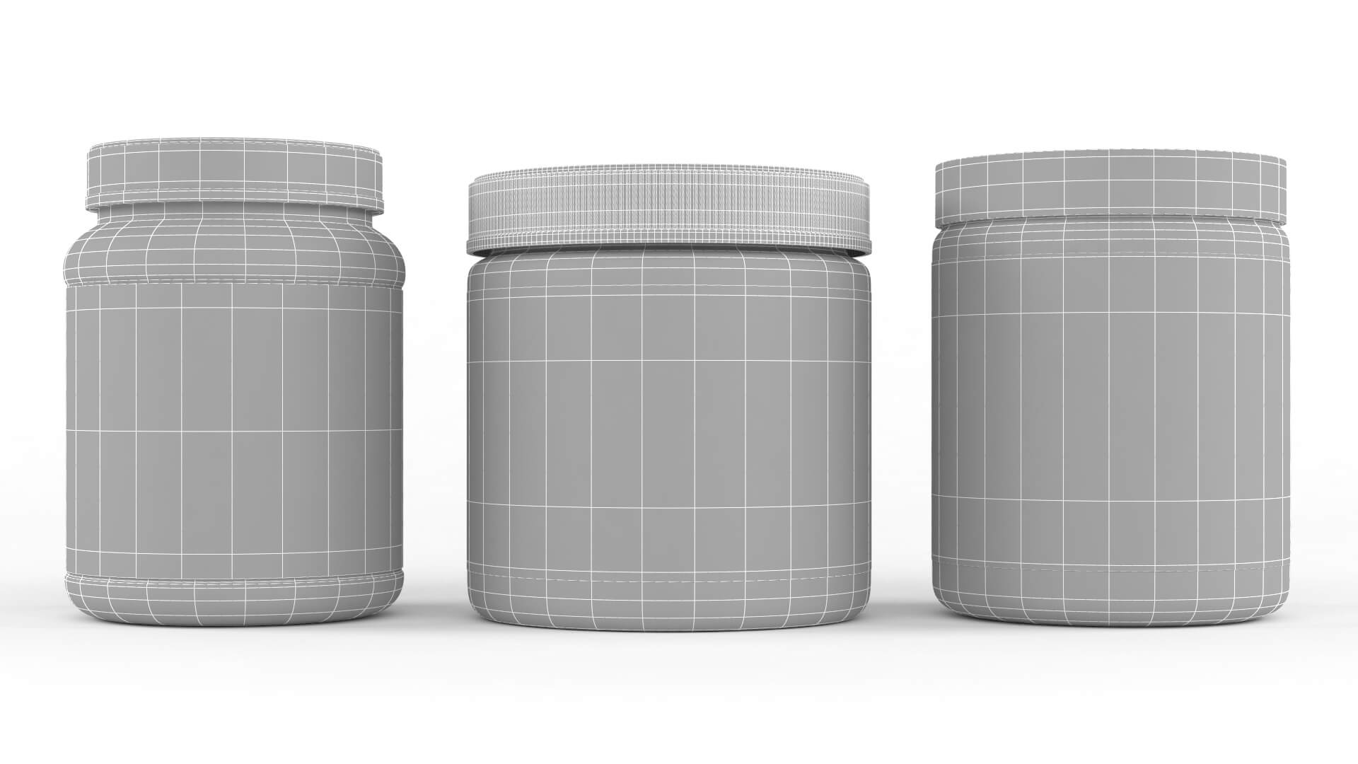 Protein Powder Collection 3D Model