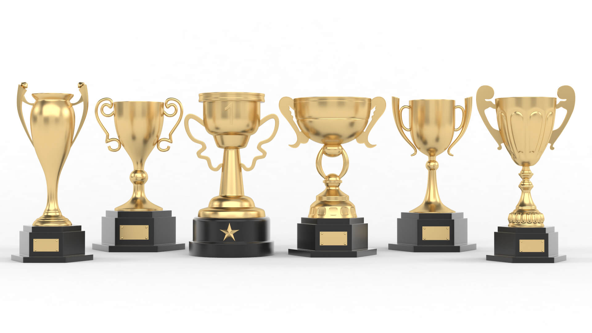 Trophy Cup Collection 3D Model