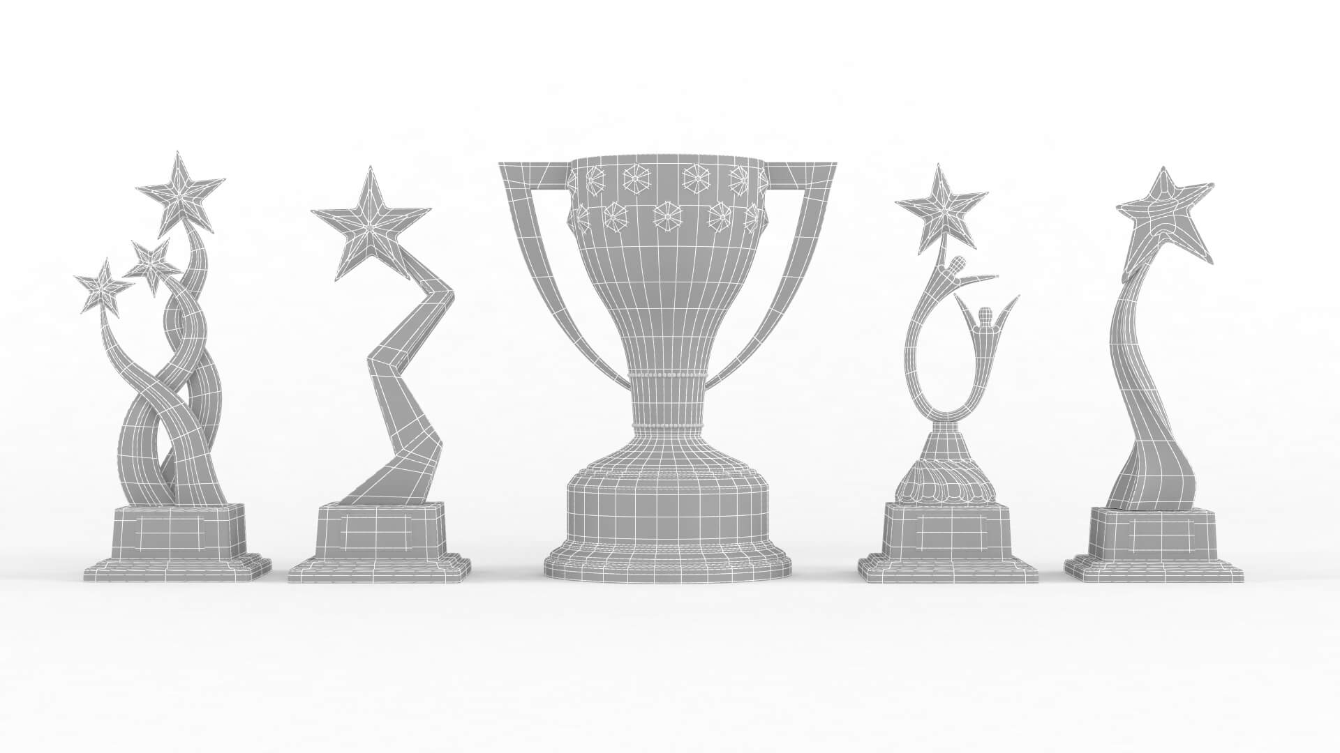 Trophy Cup Collection 3D Model