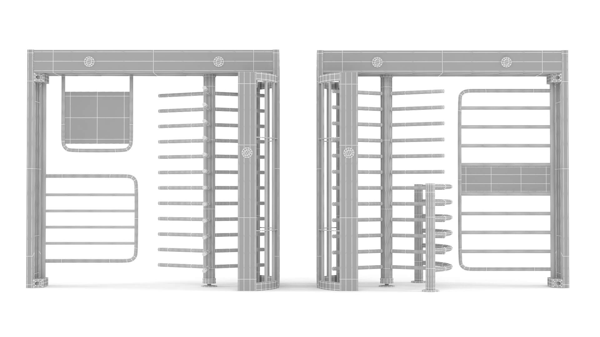 Turnstile Gate Collection 3D Model