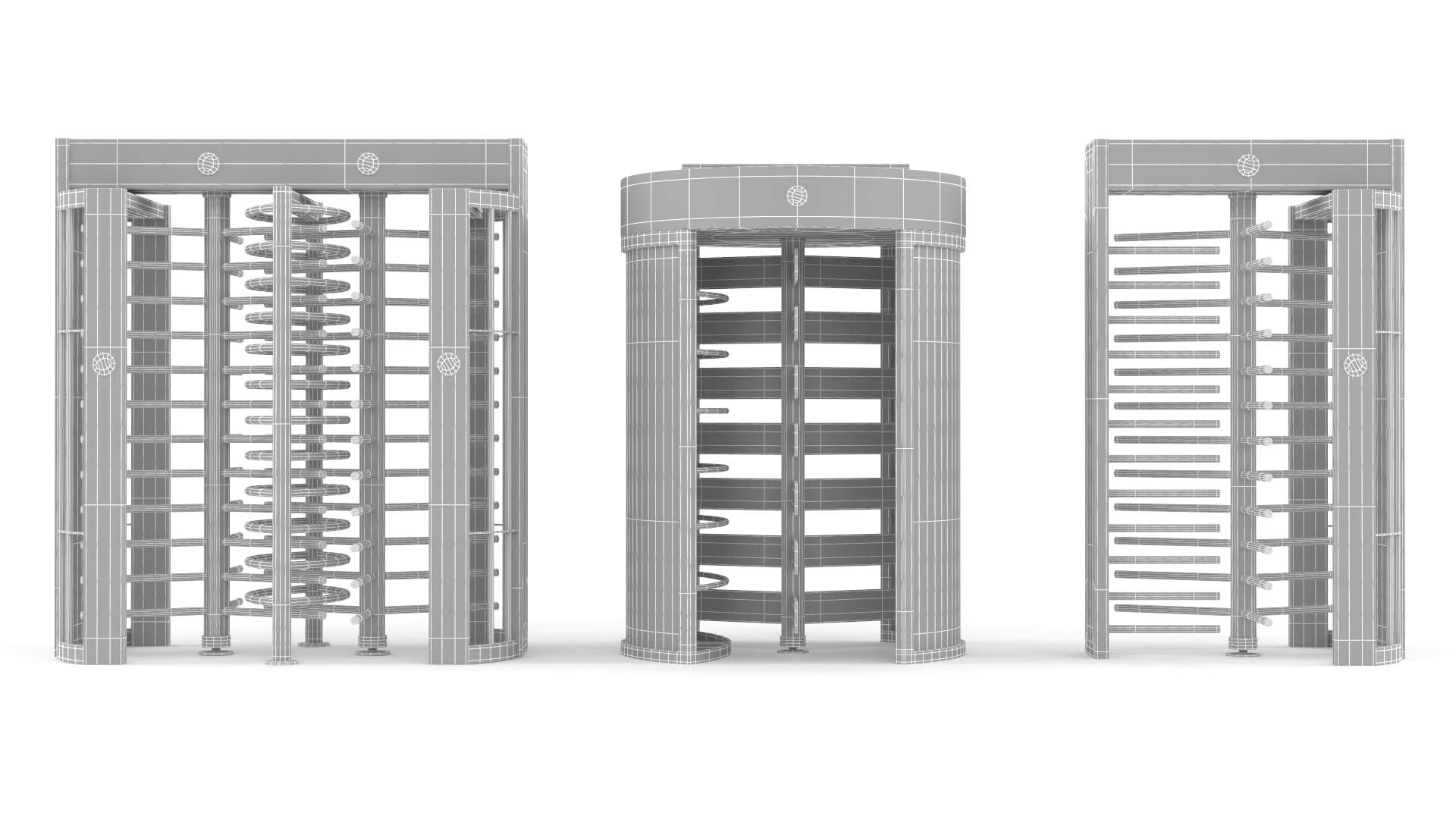 Turnstile Gate Collection 3D Model