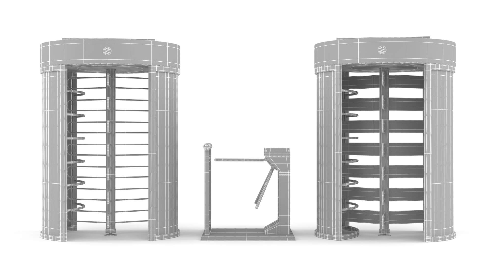 Turnstile Gate Collection 3D Model