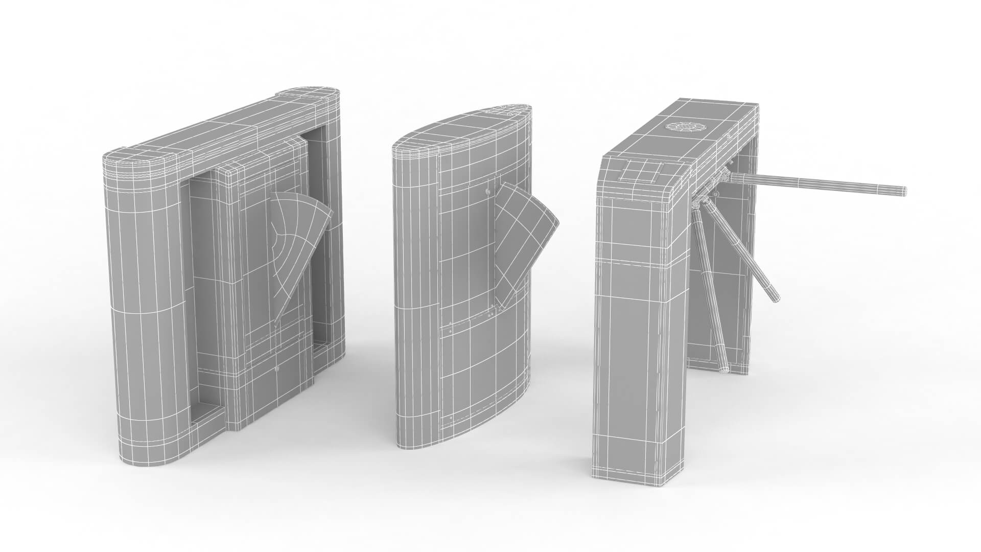 Turnstile Gate Collection 3D Model