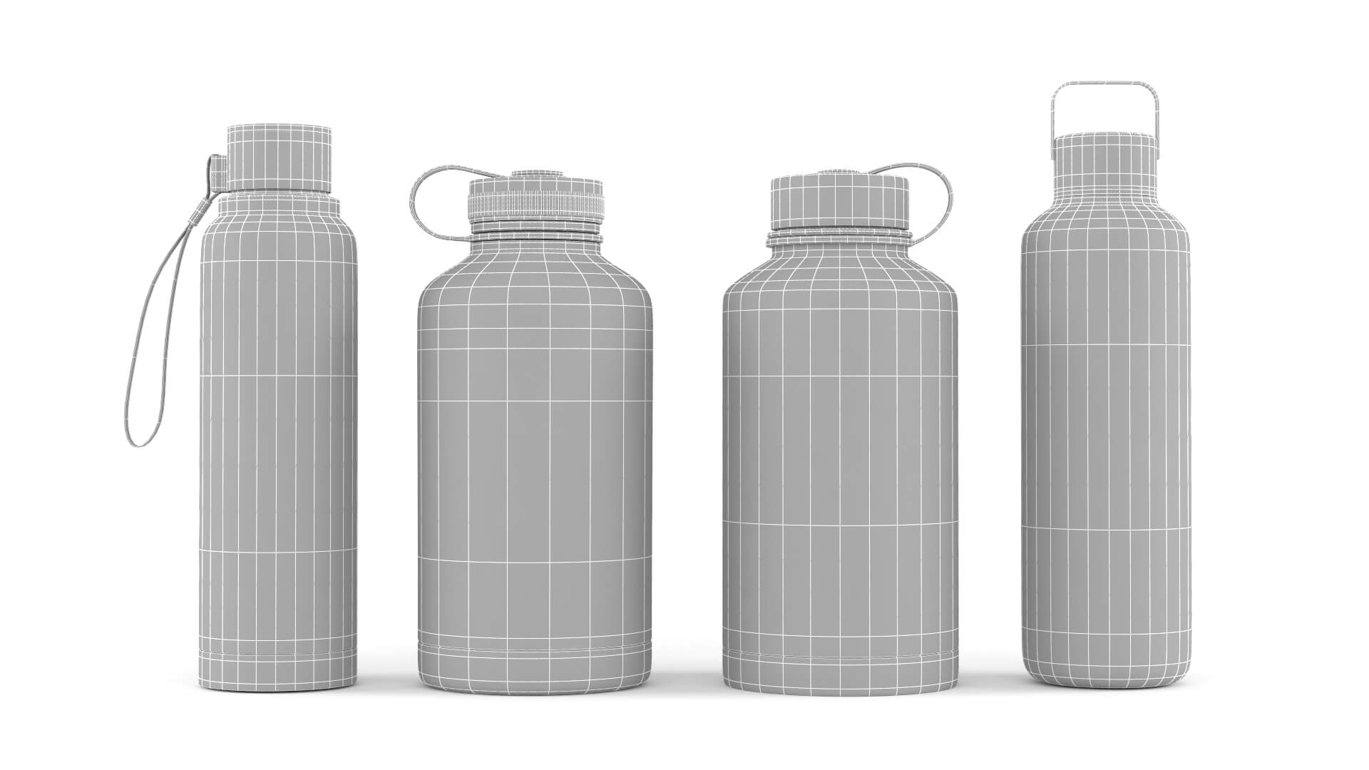 Water Bottle Collection 3D Model