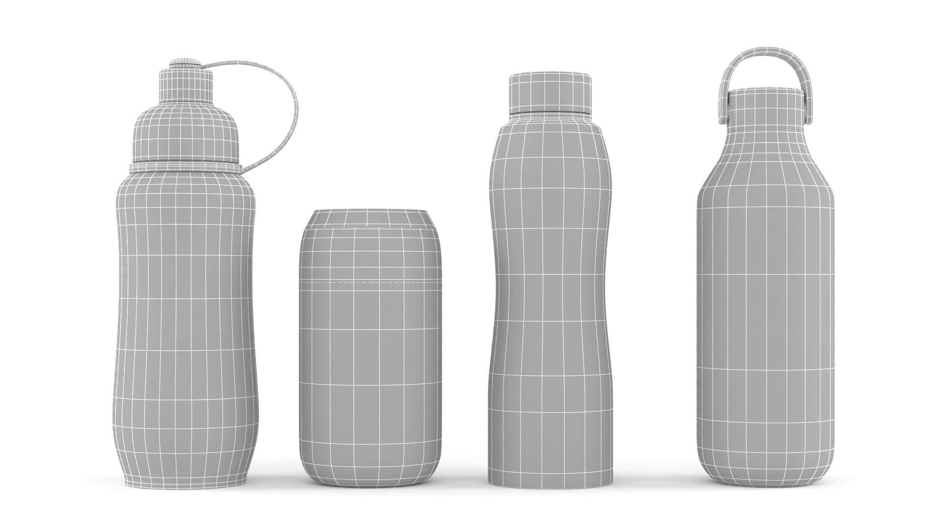 Water Bottle Collection 3D Model