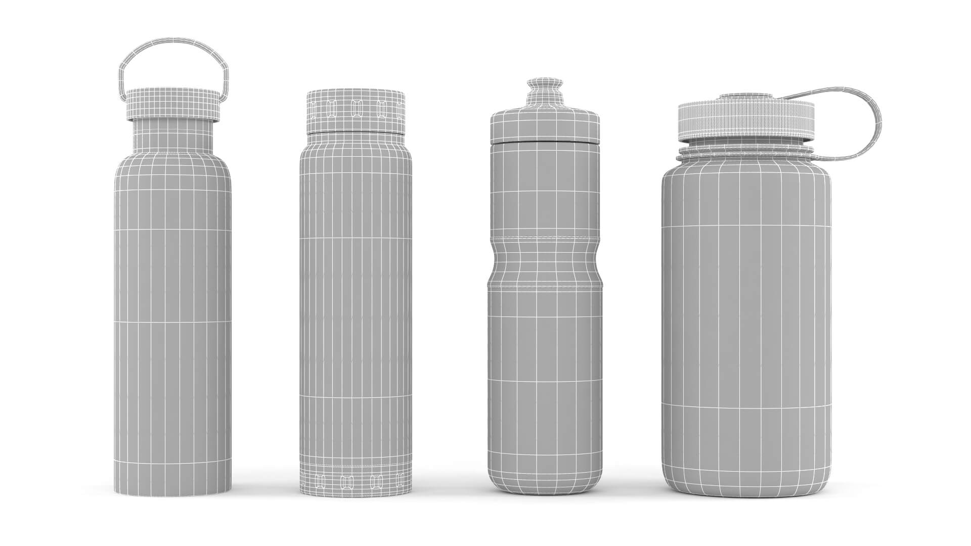 Water Bottle Collection 3D Model