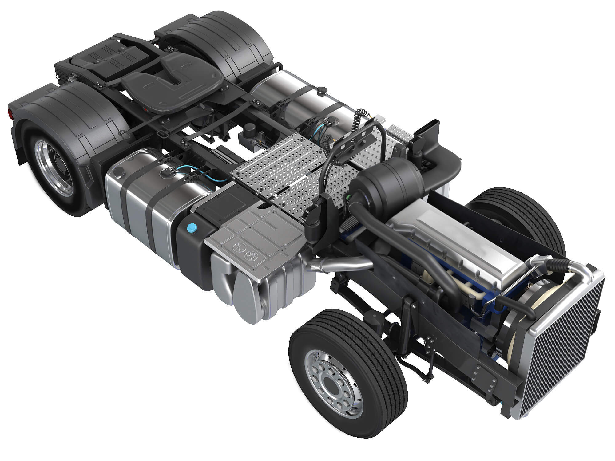 EuroTruck with Semi-Trailer 3D Model