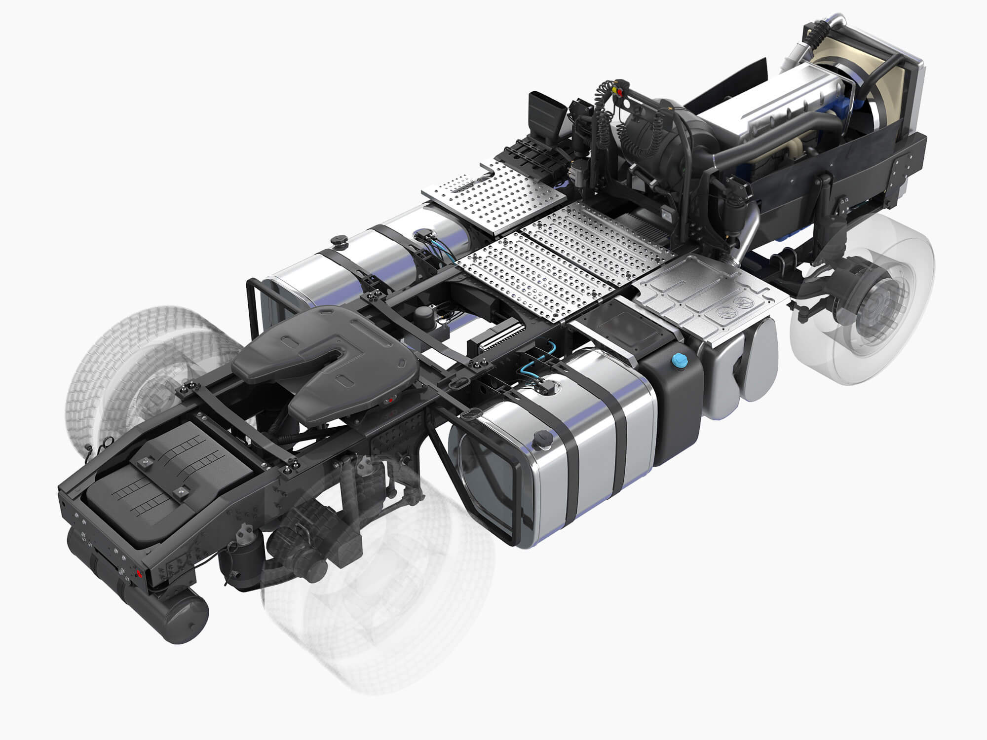 EuroTruck with Semi-Trailer 3D Model