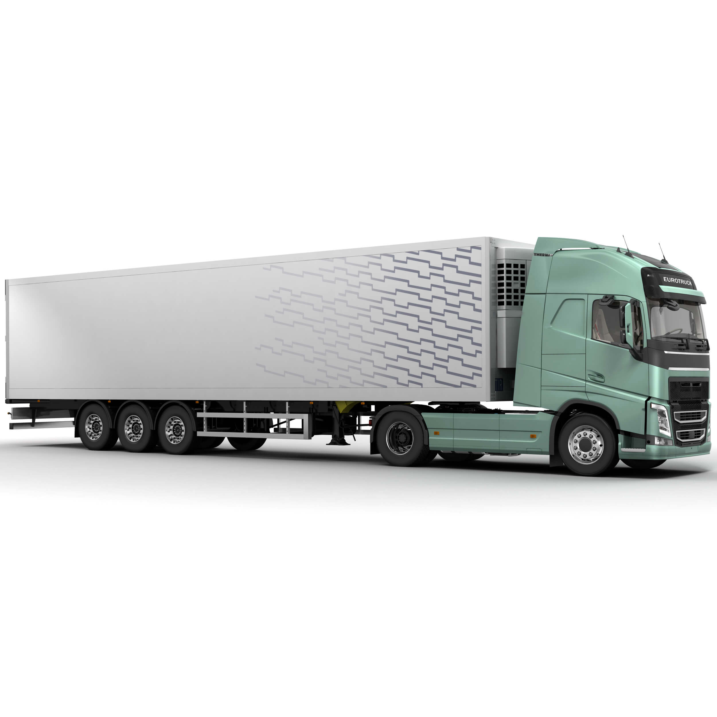 EuroTruck with Semi-Trailer 3D Model