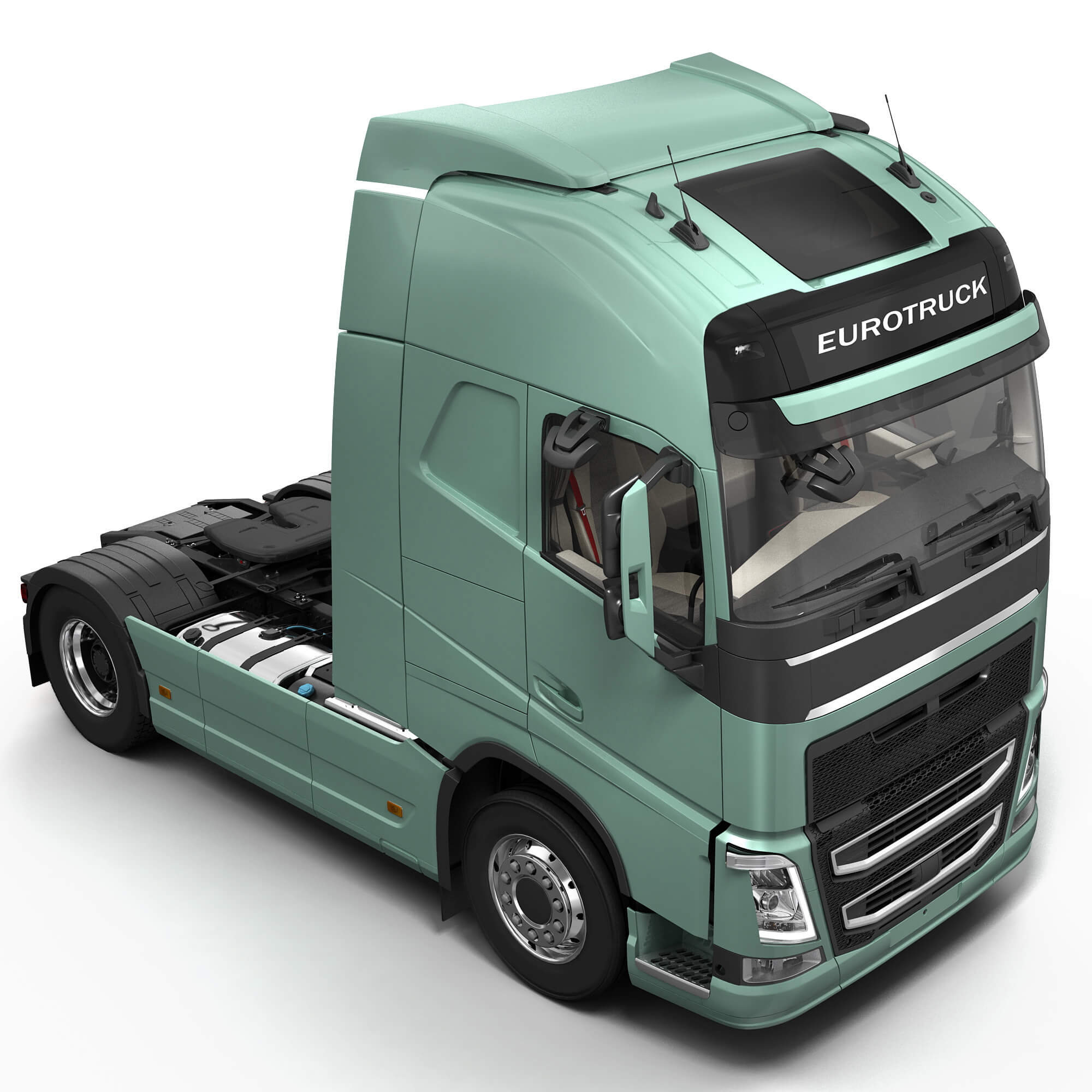 EuroTruck with Semi-Trailer 3D Model