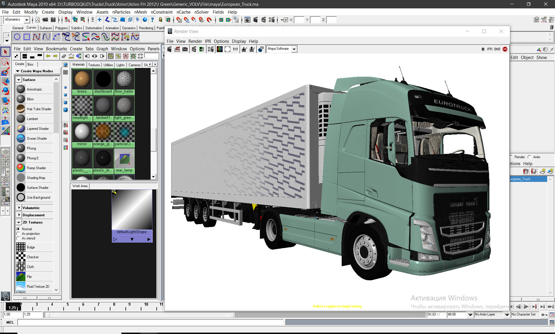 EuroTruck with Semi-Trailer 3D Model
