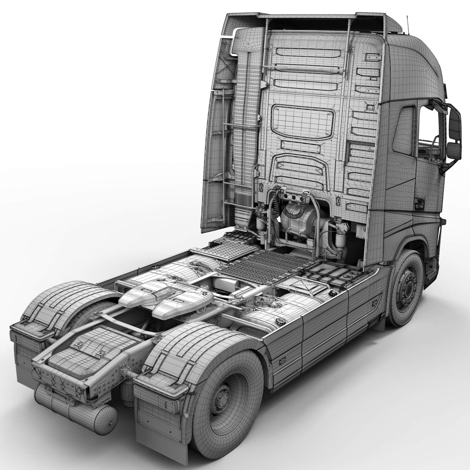 EuroTruck with Semi-Trailer 3D Model