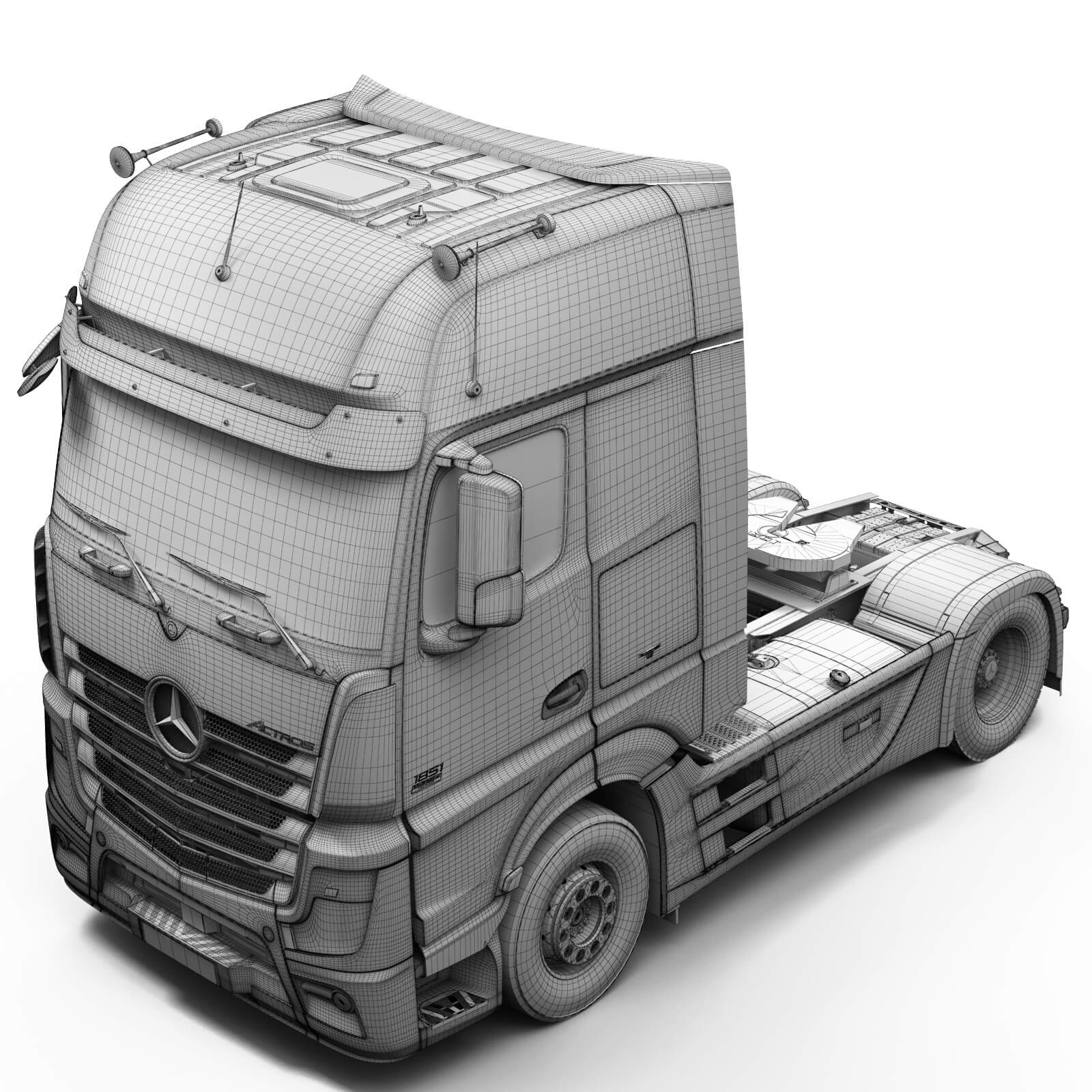 Mercedes Actros 2011 Trailer 3D Model
