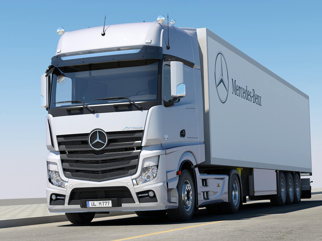Mercedes Actros 2011 Trailer 3D Model