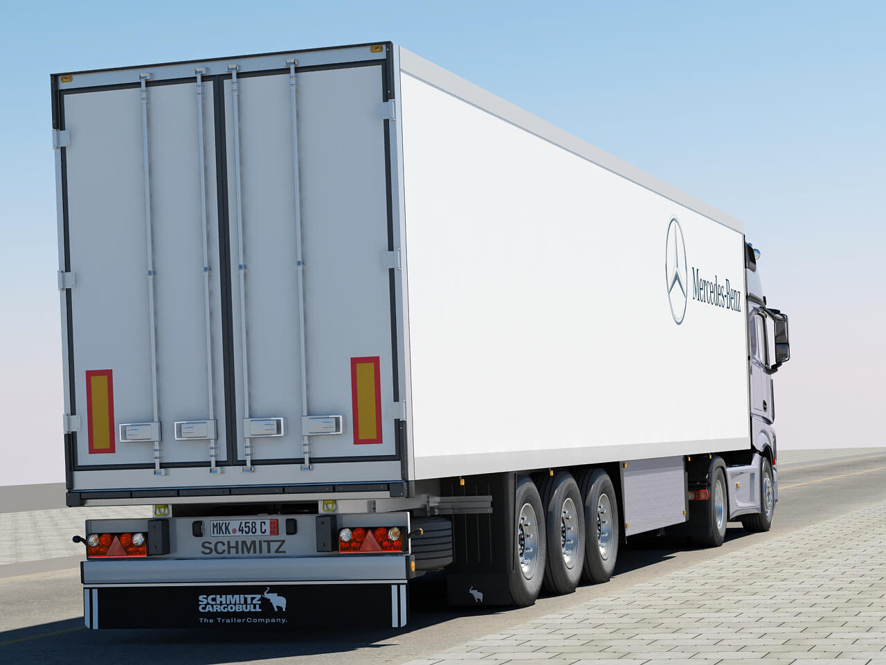 Mercedes Actros 2011 Trailer 3D Model