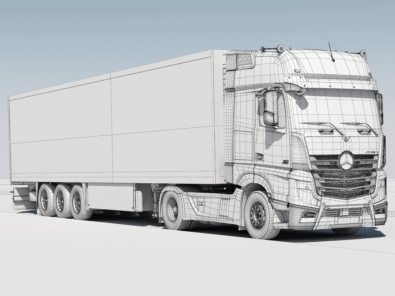 Mercedes Actros 2011 Trailer 3D Model