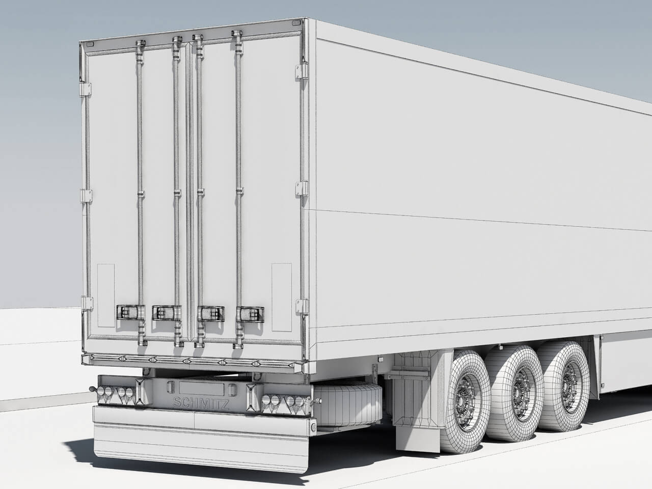 Mercedes Actros 2011 Trailer 3D Model