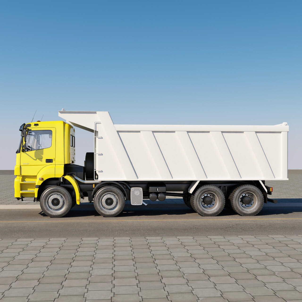 Mercedes_Axor_8X4_Dump 3D Model