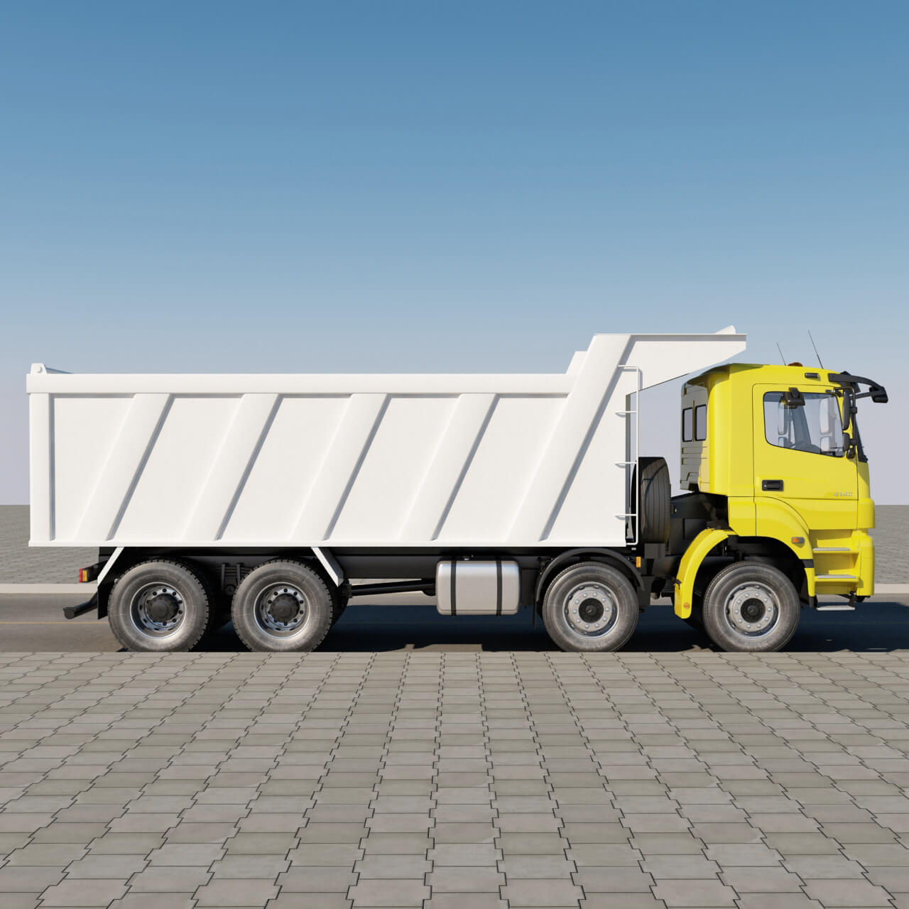 Mercedes_Axor_8X4_Dump 3D Model