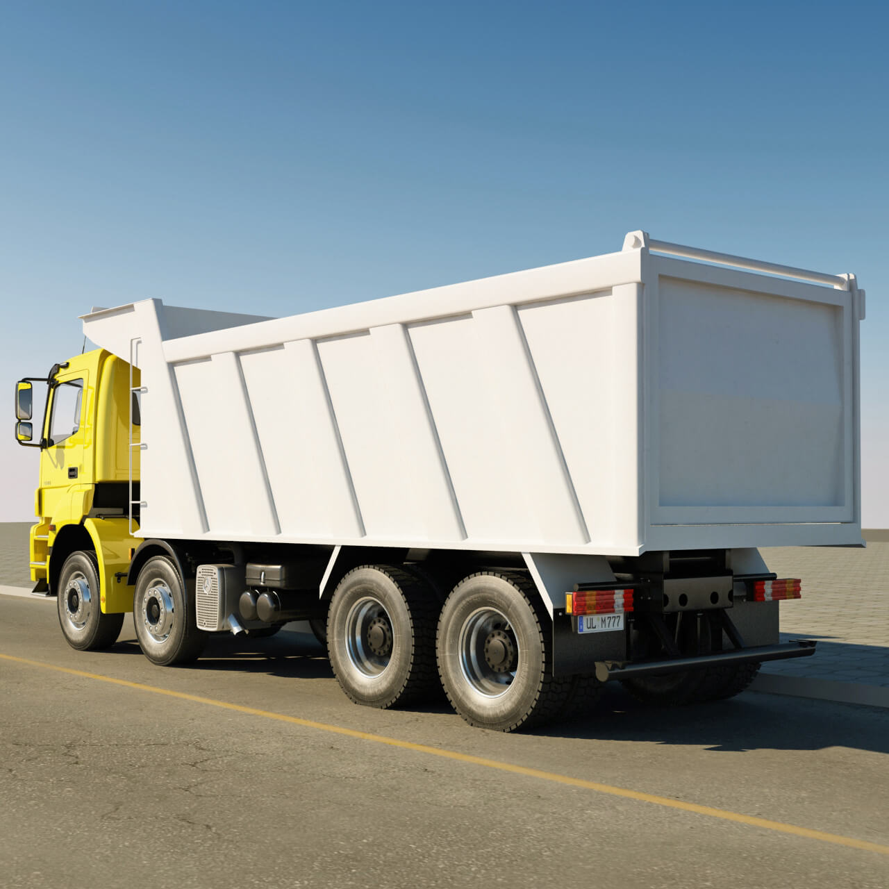Mercedes_Axor_8X4_Dump 3D Model