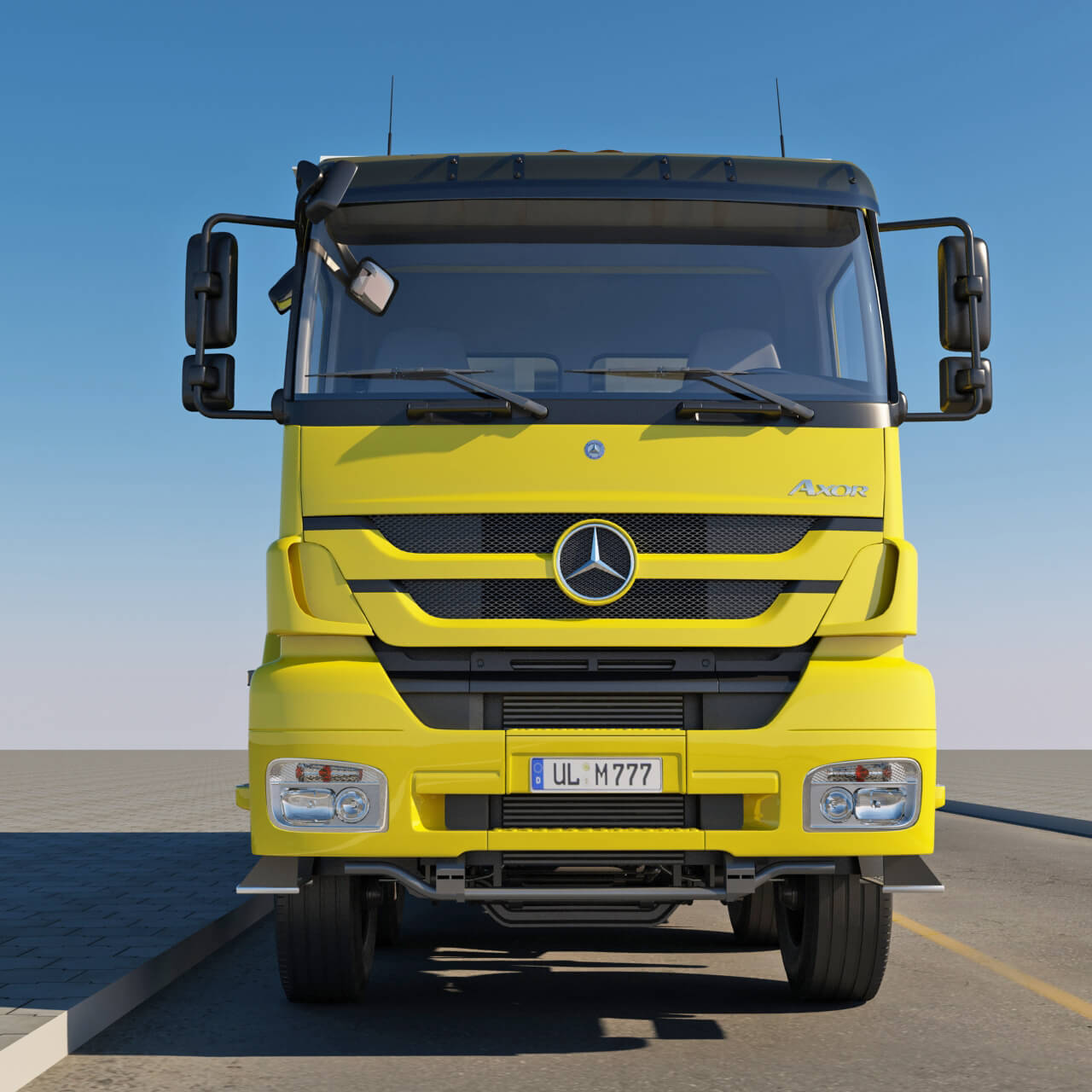Mercedes_Axor_8X4_Dump 3D Model