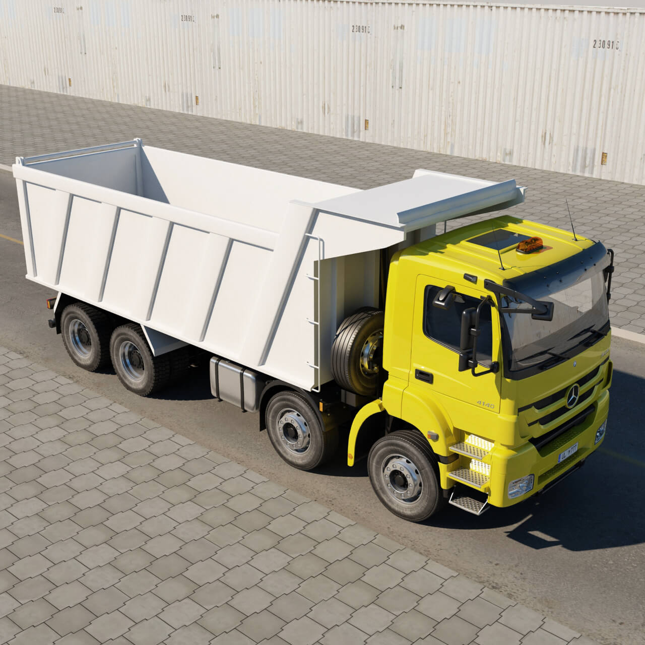 Mercedes_Axor_8X4_Dump 3D Model