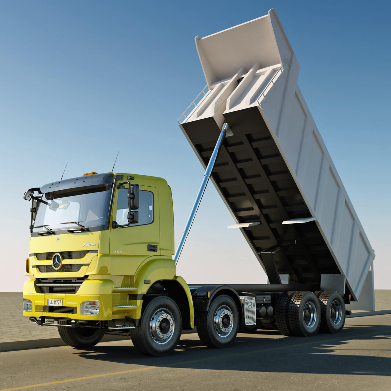 Mercedes_Axor_8X4_Dump 3D Model