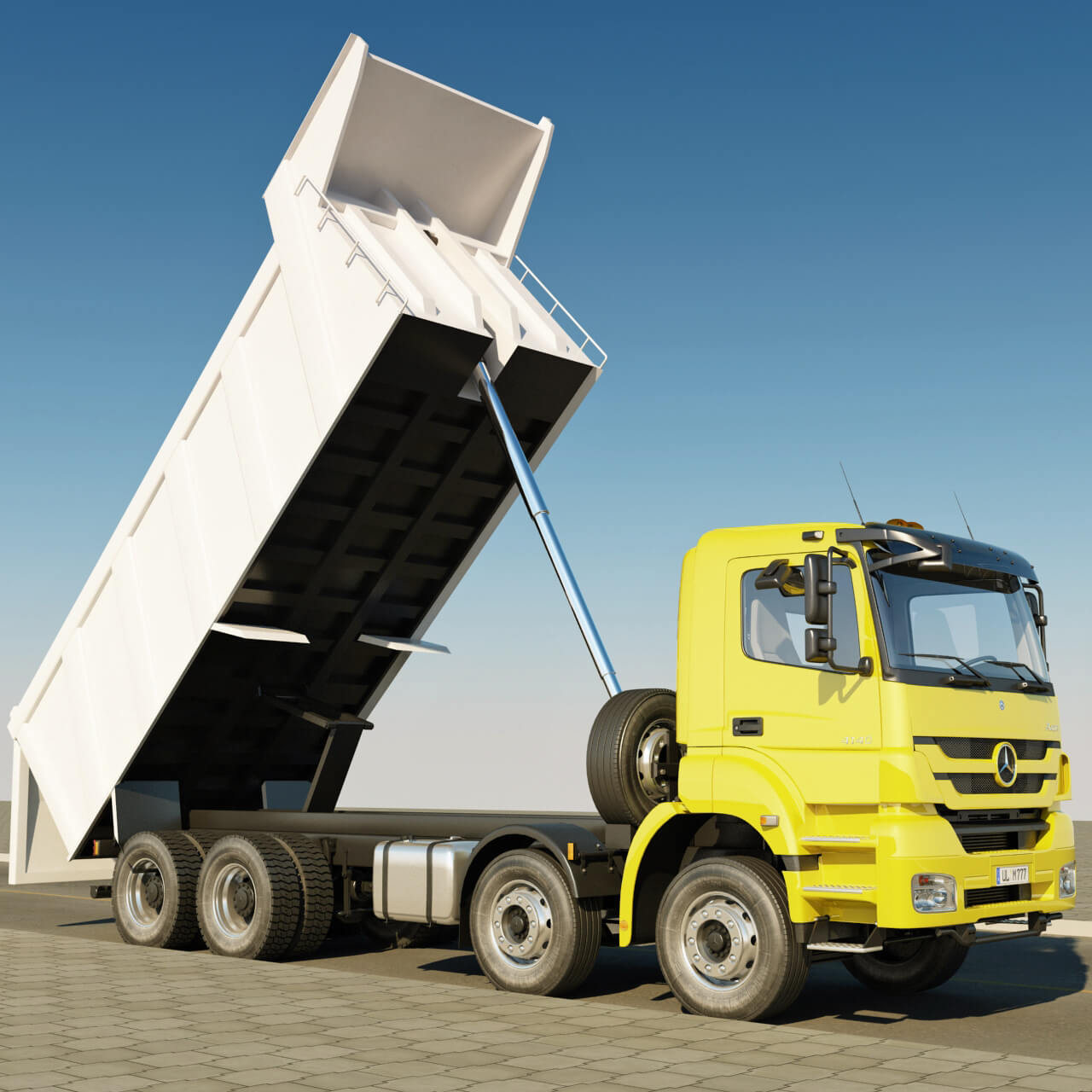 Mercedes_Axor_8X4_Dump 3D Model