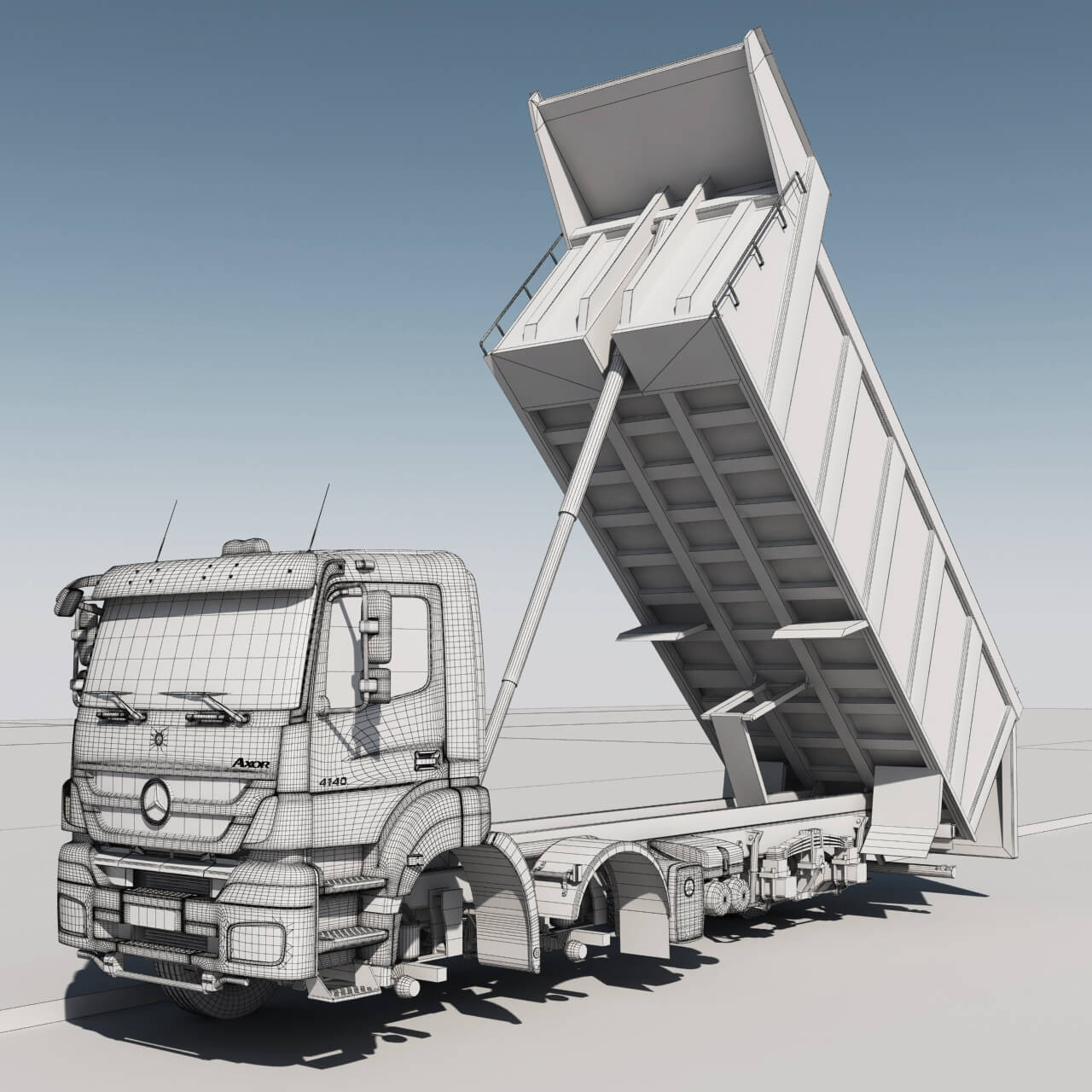Mercedes_Axor_8X4_Dump 3D Model