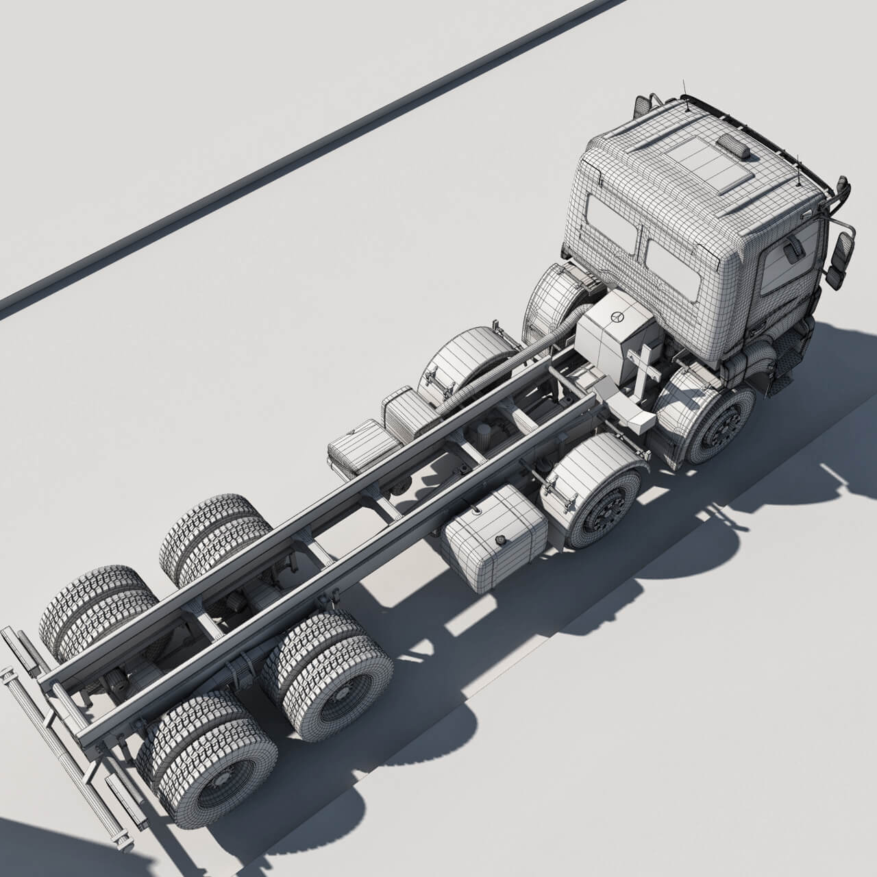 Mercedes_Axor_8X4_Dump 3D Model