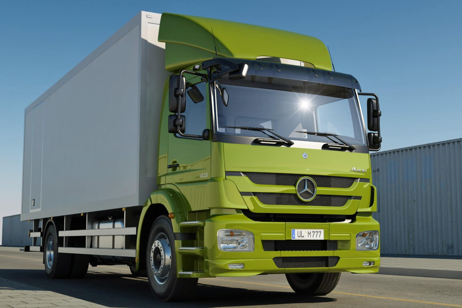 Mercedes Axor Box Truck 3D Model