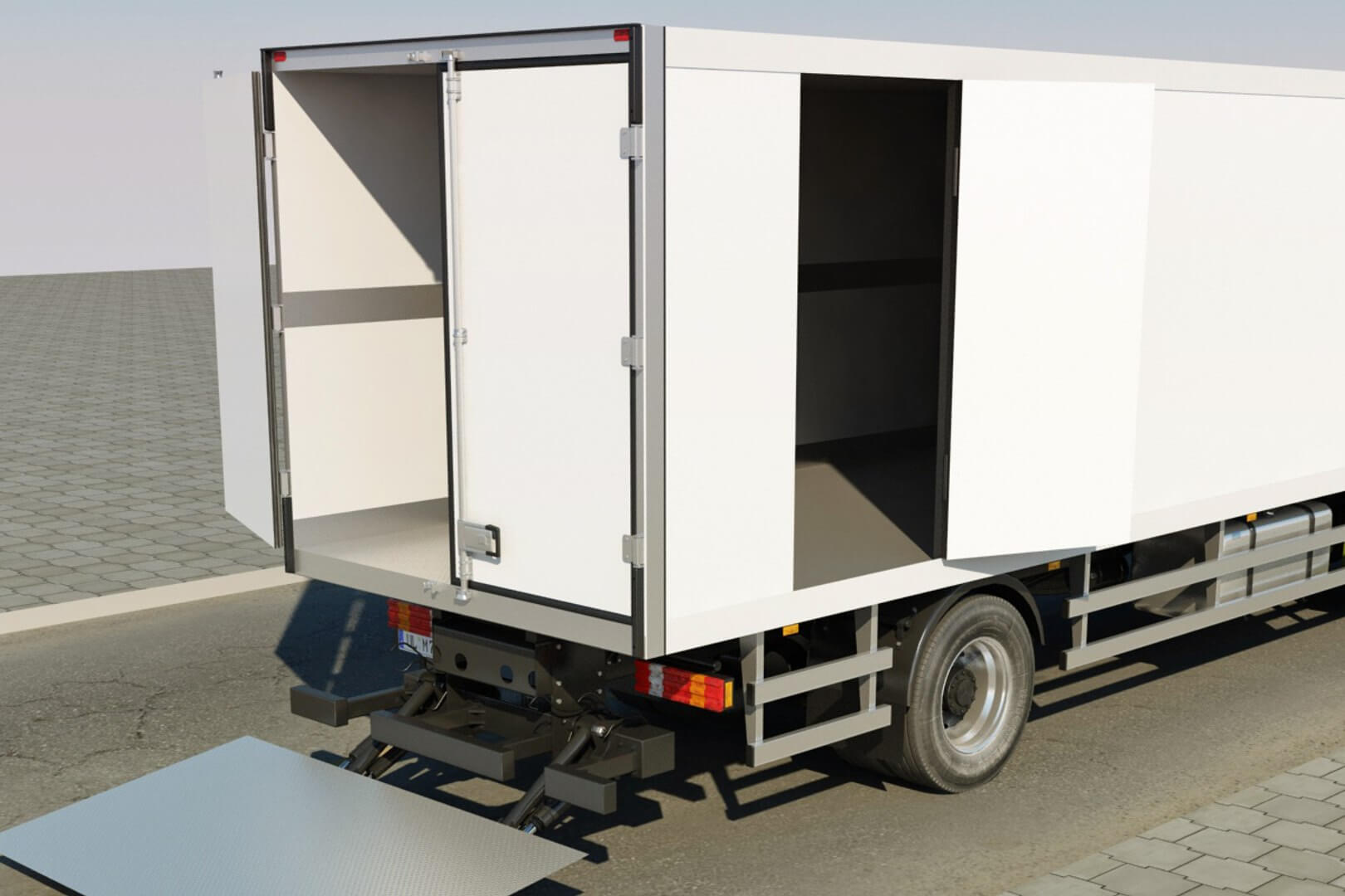 Mercedes Axor Box Truck 3D Model