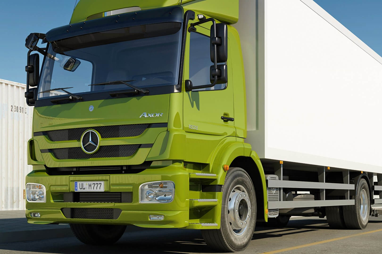 Mercedes Axor Box Truck 3D Model