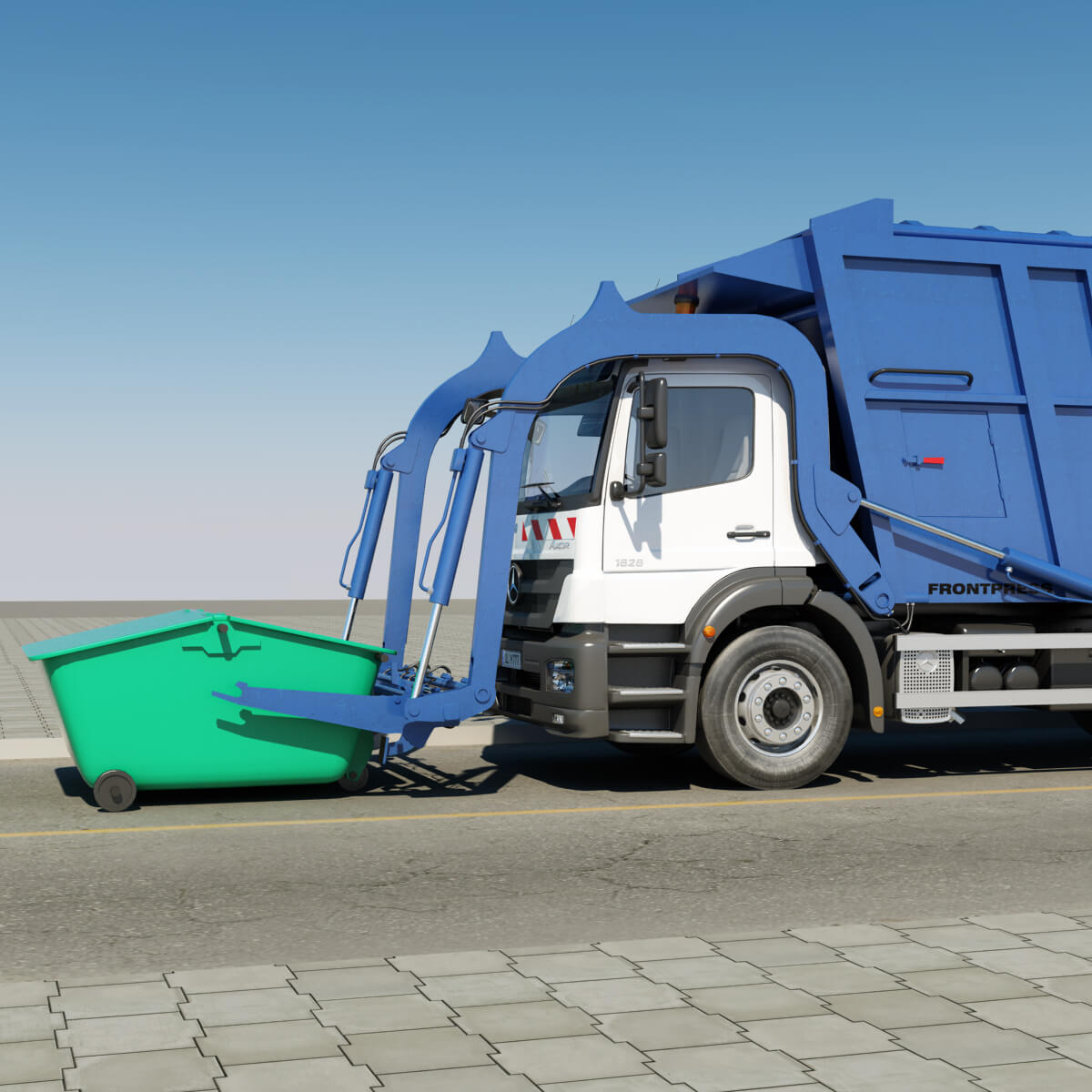 Mercedes Axor Garbage Animated 3D Model