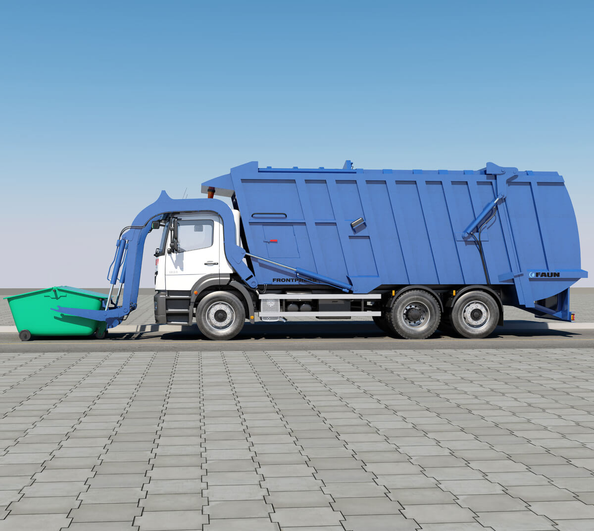 Mercedes Axor Garbage Animated 3D Model