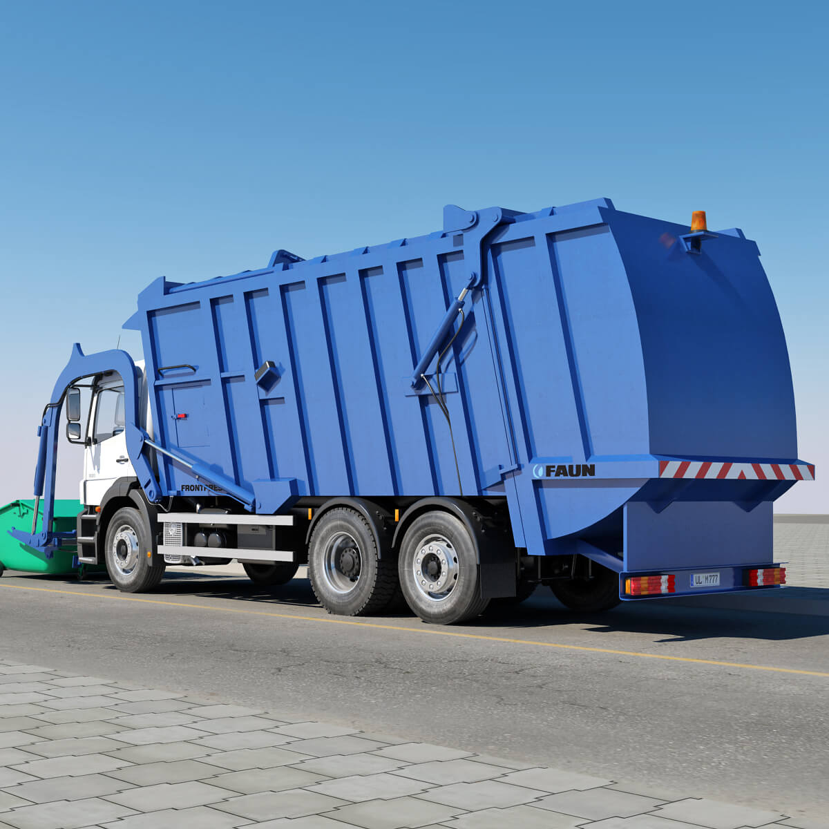 Mercedes Axor Garbage Animated 3D Model
