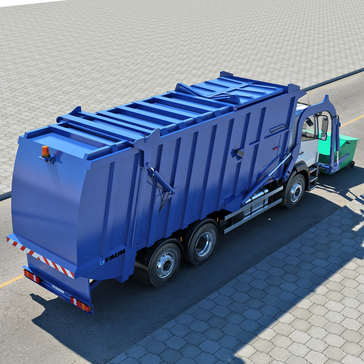 Mercedes Axor Garbage Animated 3D Model