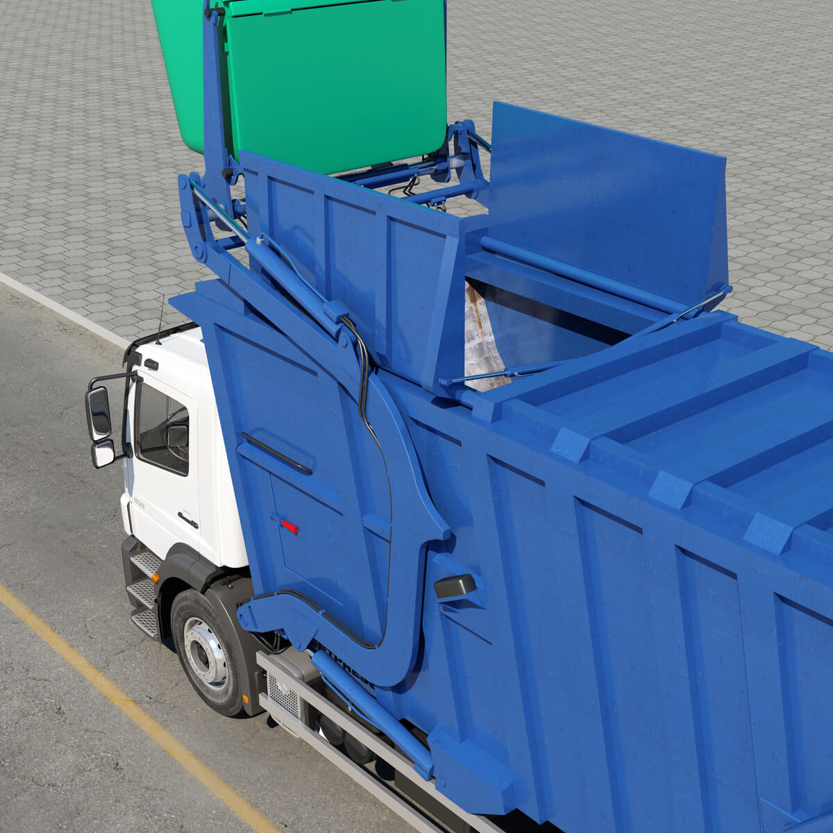 Mercedes Axor Garbage Animated 3D Model