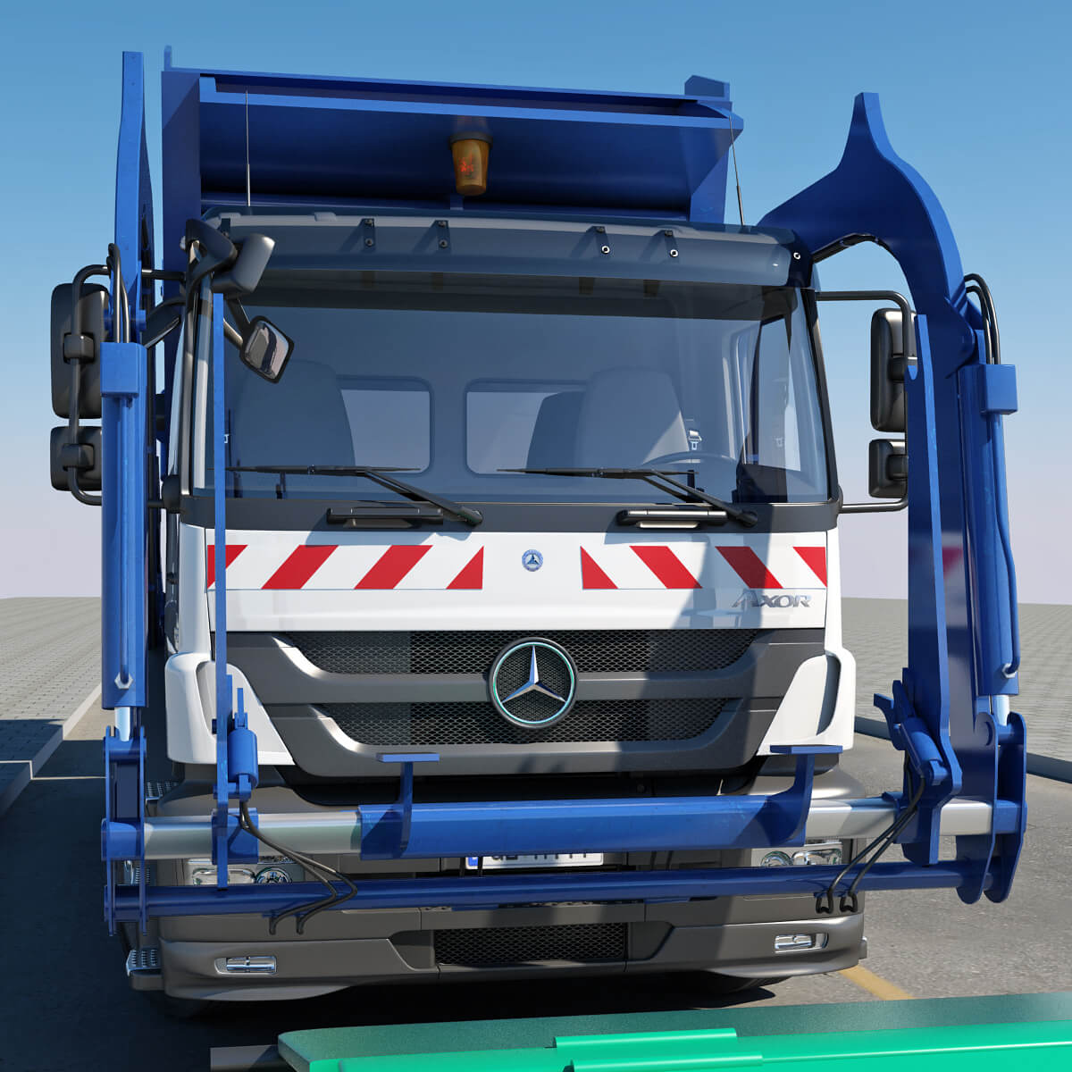 Mercedes Axor Garbage Animated 3D Model