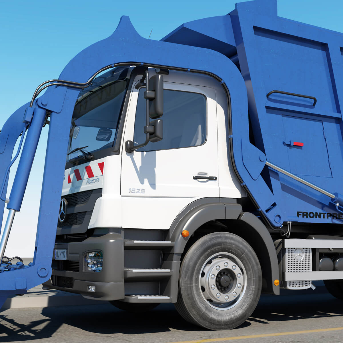 Mercedes Axor Garbage Animated 3D Model