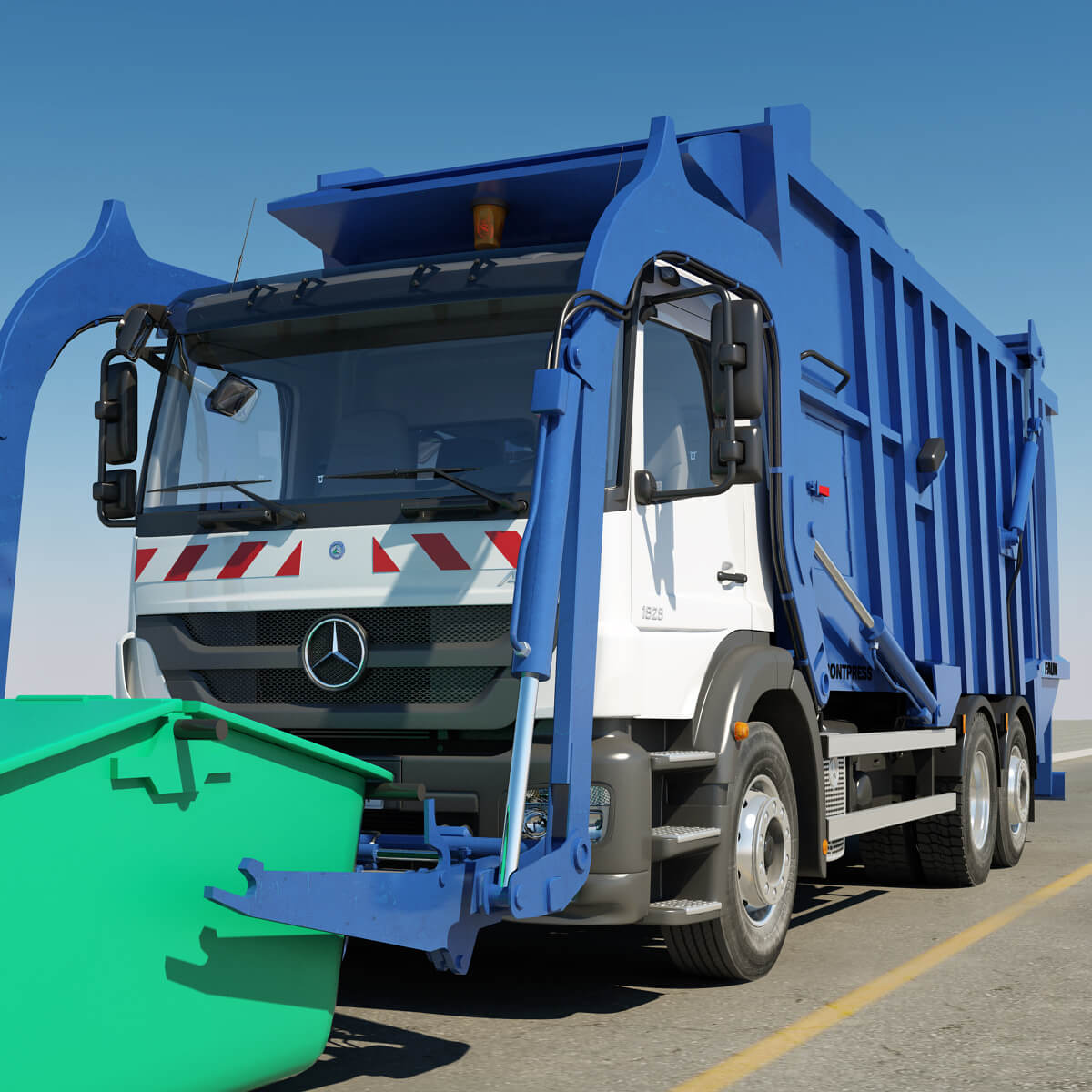 Mercedes Axor Garbage Animated 3D Model