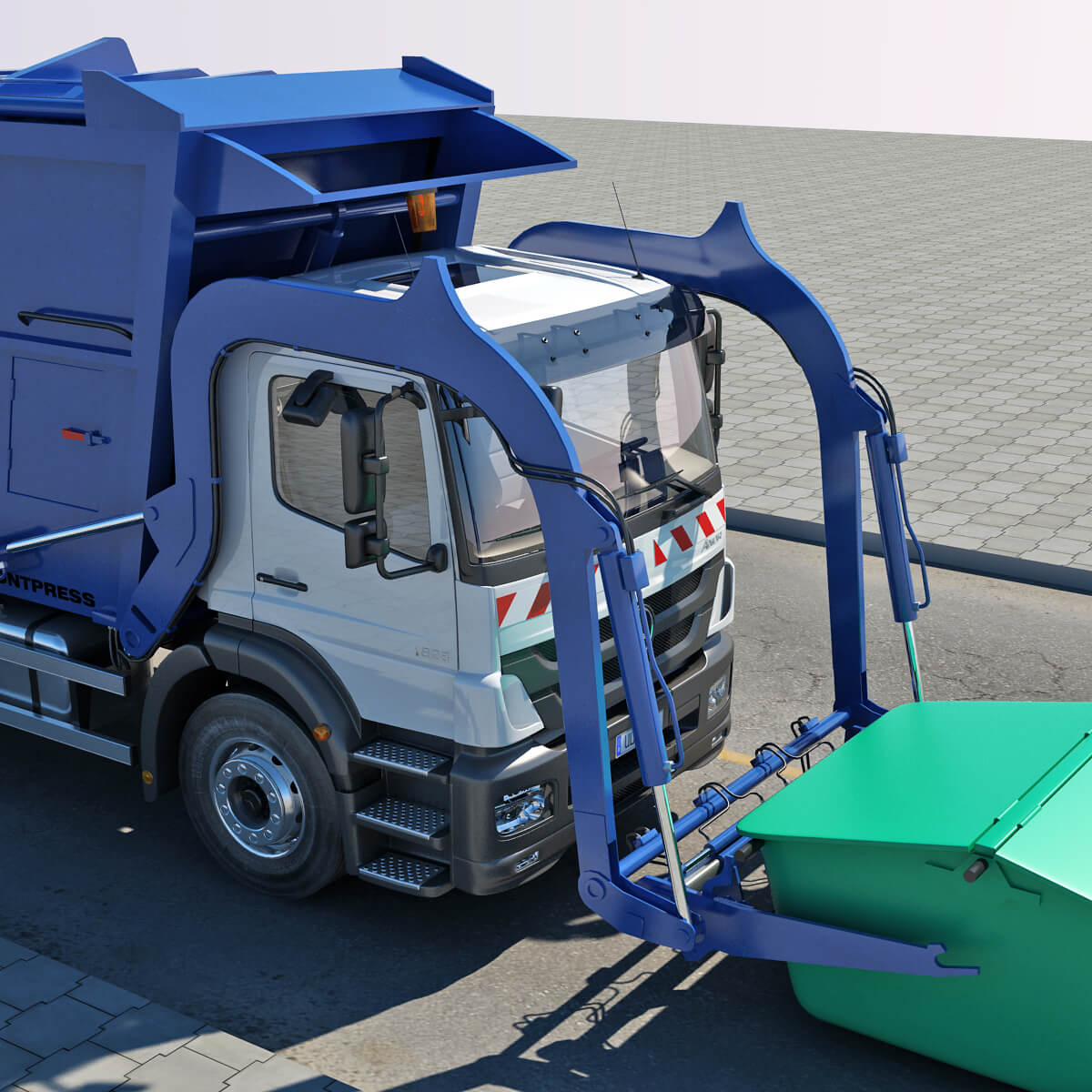 Mercedes Axor Garbage Animated 3D Model