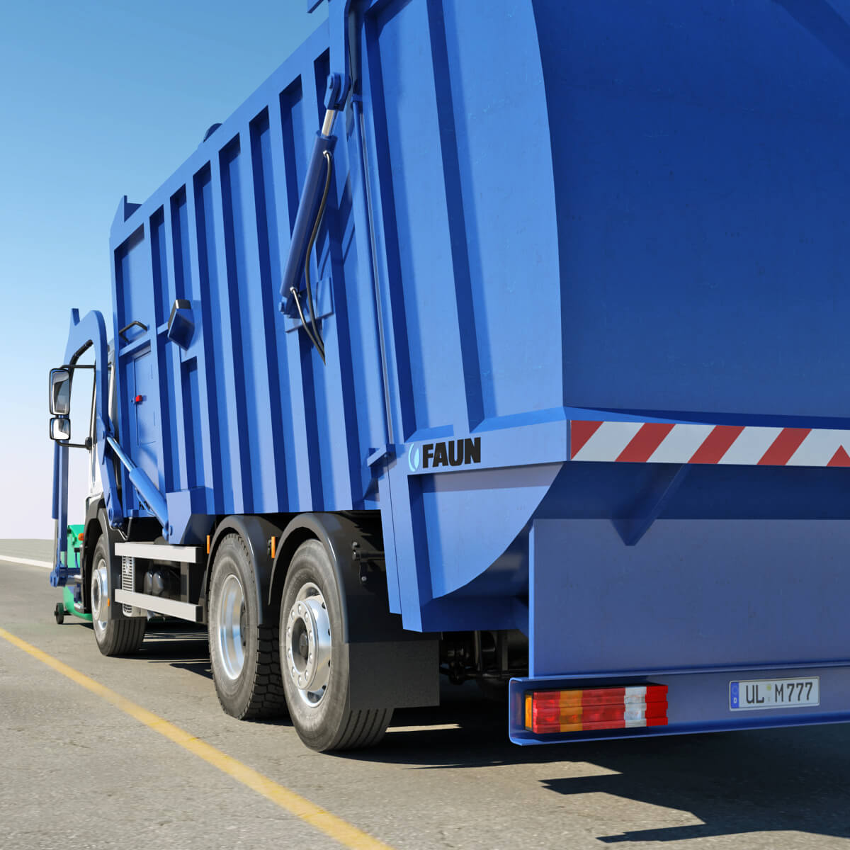 Mercedes Axor Garbage Animated 3D Model