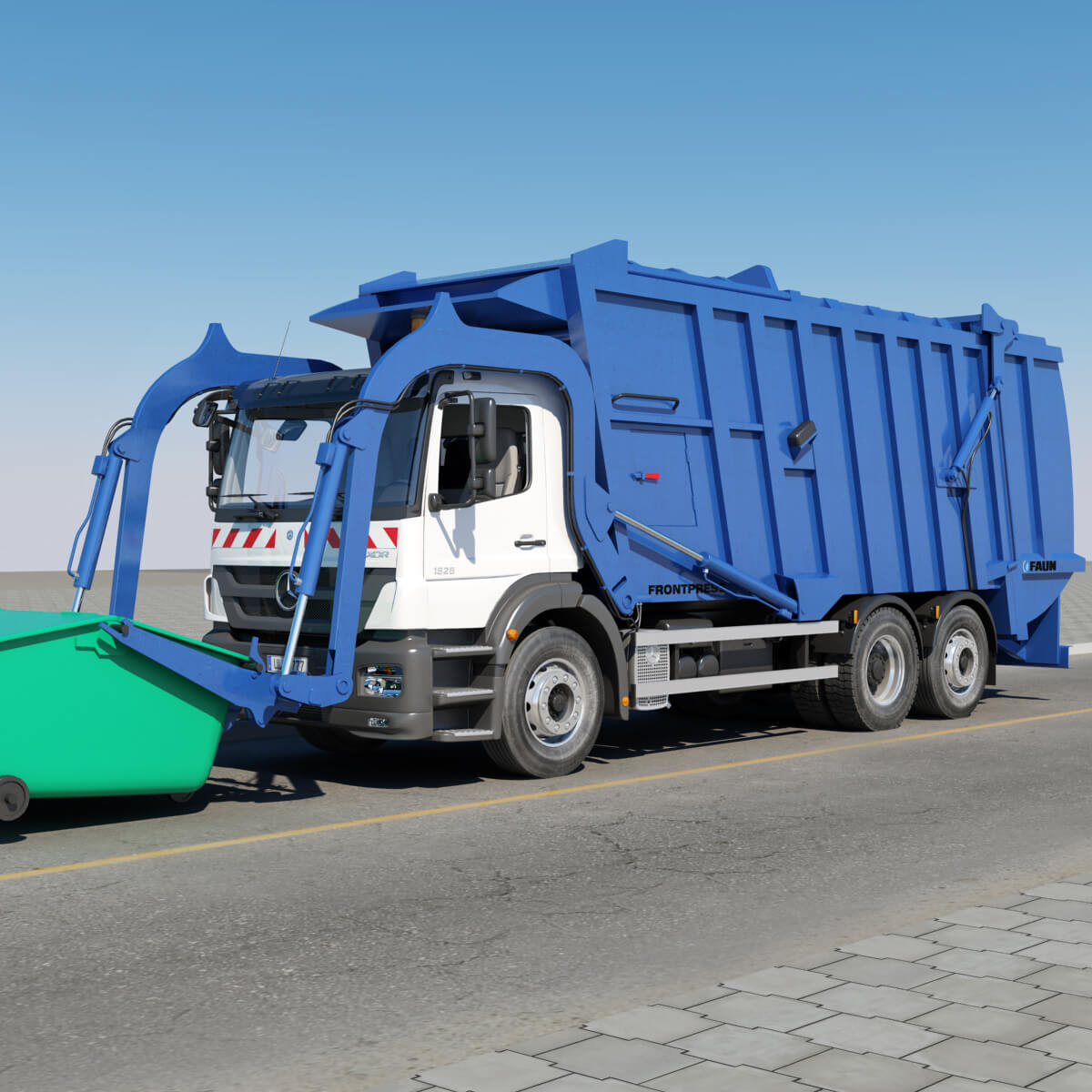 Mercedes Axor Garbage Animated 3D Model