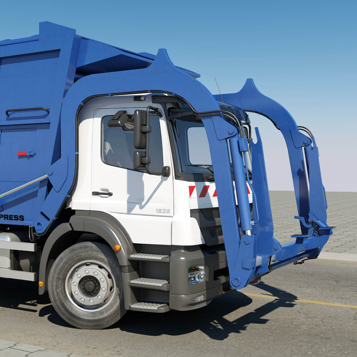 Mercedes Axor Garbage Animated 3D Model