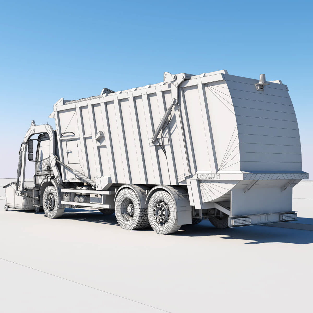 Mercedes Axor Garbage Animated 3D Model