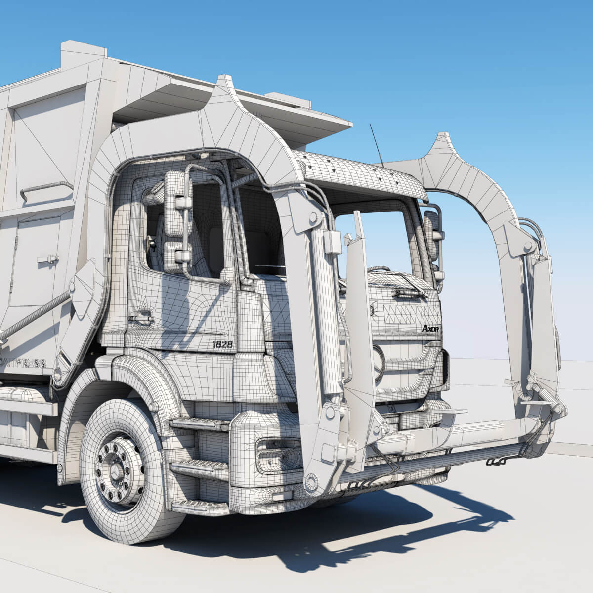 Mercedes Axor Garbage Animated 3D Model